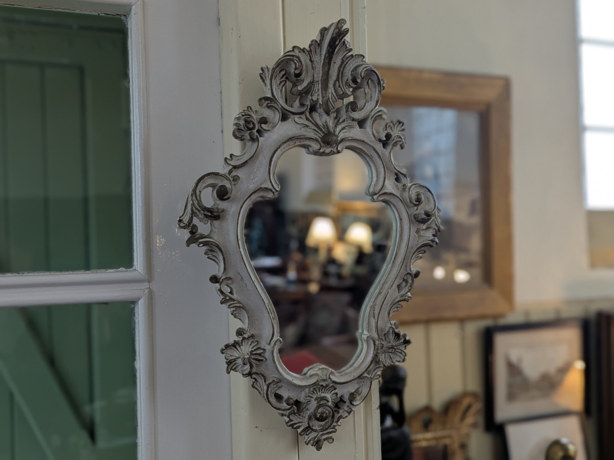 Florentine Carved Painted Wall Mirror